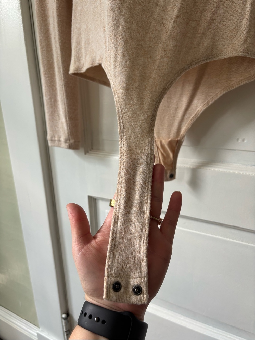 Z Supply Long Sleeve Scoop Neck Bodysuit - Taupe - Picture 5 of 5